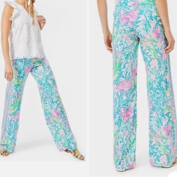 Lilly Pulitzer Lorena Breezy Palazzo Pants Size XXS - Picture 1 of 5